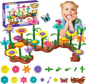 224 Pcs Flower Garden Building Toys, Kids Flower Building Toy Set for 3 to 8 Year Old Boy Girl, Creative Play Beautiful Garden Educational Stem Toddler Toys – Ideal Christmas & Birthday Gift