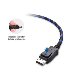 [VESA Certified] Cable Matters 3m Braided DisplayPort Cable 1.4, Support 8K 60Hz, 4K 144Hz (DisplayPort 1.4 Cable) with FreeSync, G-SYNC and HDR for Gaming Monitor, PC, RTX 3080/3090, RX 6800/6900