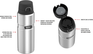 Thermos Stainless King Vacuum Insulated Bottle, 710Ml, Midnight Blue, SK4000MBAUS