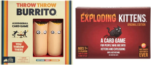 Throw Throw Burrito by Exploding Kittens – for Adults Teens and Kids & Original Edition by Exploding Kittens – for Adults Teens and Kids – Fun Family Games – a Russian Roulette Card Game