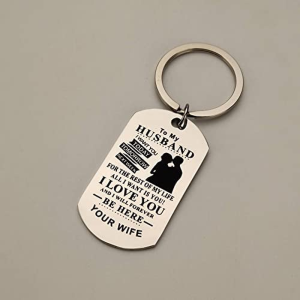 Anniversary Birthday Gifts for Husband Keychain from Wife to My Husband Keychains Gifts for Men I Want You Today Tomorrow Keyrings for Hubby Valentines Day Christmas Gifts