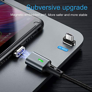 T Tersely Magnetic Charger Cable, 2In1 QC3.0 Quick Charge 1M USB Cable Micro USB Type C Charging for Samsung Galaxy Fold/Flip 4 3, S22 S21 S20 Note 20 Ultra/Plus, Google Pixel 6A/6/7 Pro