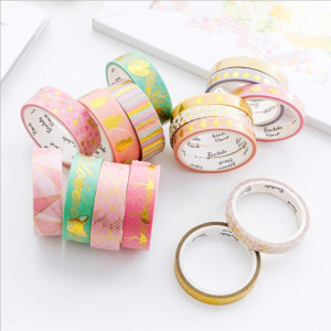 Yubbaex 16 Rolls Gold Washi Tape Set Masking Decorative Tapes for Arts, DIY Crafts, Bullet Journal Supplies, Planners, Scrapbooking -Cute Golden-