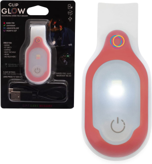 Clipglow Portable Rechargeable Light for Nurses, 4 Mode & Light Settings, 8-12 Hours of Use, Bright and Lightweight, Pink