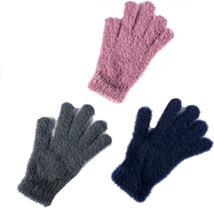 [4Pairs] Soft and Cosy Heat Control Premium Soft Feel Touch Screen Gloves for Women, Stay Warm and Cozy in Winter, Black, Charcoal, Mauve & Cream