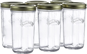 Kilner Wide Mouth Preserve Jar Set 6-Pieces, 500 Ml Capacity, Multicolor