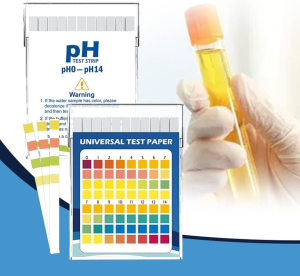 Plastic Ph Test Strips, Universal Application (Ph 0-14), 100 Strips | for Saliva, Soap, Urine, Food, Liquids, Water with Soil Testing, Lab Monitoring, Etc.