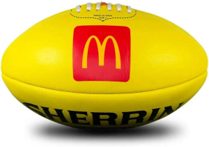 Sherrin Official AFL Replica Training Football Leather Mcdonalds Yellow