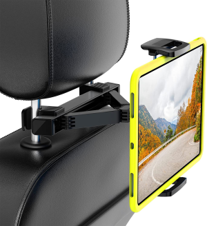 Tryone Tablet Holder for Car – Headrest Mount Stand for Baby Kids in Back Seat as Trip Essentials Compatible with Ipad Iphone Pro Max Mini/Galaxy Tab/Fire Hd/Switch or Other 4.7″-12.9″ Devices