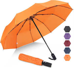 ZOMAKE Compact Travel Umbrella Windproof – Lightweight Folding Umbrella Automatic Open Close …