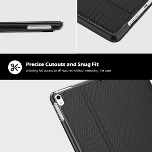 Procase Ipad Air (3Rd Gen) 10.5” 2019 / Ipad Pro 10.5″ Case, Slim Stand Protective Case Folio Cover for Ipad Air 10.5″ 2019 / Ipad Pro 10.5″ 2017-Black