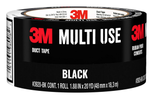 3M Duct Tape Black, 3920-BK BLACK DUCT TAPE 48MM X 18.2M