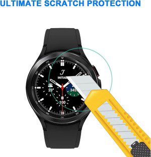 HEYUS [2 Pack] for Samsung Galaxy Watch 4 Classic 42Mm Screen Protector, HD Clear Bubble Free Anti-Scratch 9H Hardness Tempered Glass
