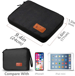 Travel Cable Organizer Bag, T Tersely Travel Gadget Cables Electronics Organiser Accessories Bag,Portable Tech Gear Bag Cable Bag Phone Accessories Carrying Storage Case for Headphone Earphone USB