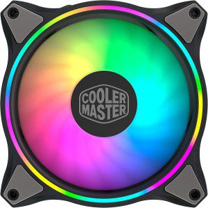 Cooler Master Masterfan MF120 Halo ARGB – Dual Ring Addressable RGB Lighting, Case and Cooling Hybrid Fan Blade Design with Jam Sensor Protection and Vibration Dampening Frame – 120 Mm