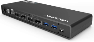 WAVLINK USB C/USB 3.0 Universal Docking Station Single 5K Dual 4K Display, 2Xhdmi, 2Xdisplayport, 6Xusb3.0, USB-C, Gigabit Ethernet, Audio&Mic, USB C Dock for Windows or Mac OS, No Power Charging