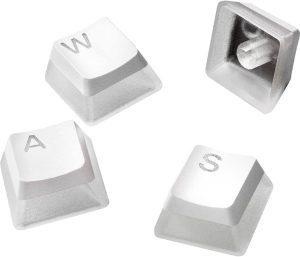 SteelSeries PrismCaps Universal Double Shot PBT Keycaps, White