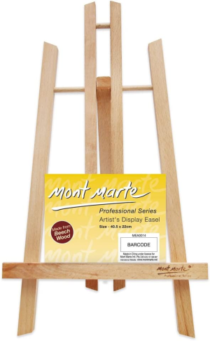 Mont Marte Mini Display Easel, Medium, Beech Wood. Holds Canvases up to Approximately 40Cm in Height.