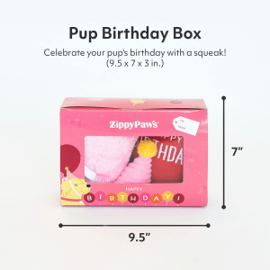 Zippypaws Birthday Box 3Pk Pink