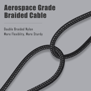 Brexlink USB C Fast Charging Cable(3A), USB C to USB a Charger (2 Pack), Nylon Braided Fast Charging Cord for Samsung Galaxy S10 S9 S8 Note 9, Pixel, LG V30 G6 (3 Meters, Black)