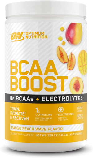 OPTIMUM NUTRITION BCAA BOOST 8G BCAA + Electrolytes Powder, Grape Burst Flavour, 390G, 30 Servings