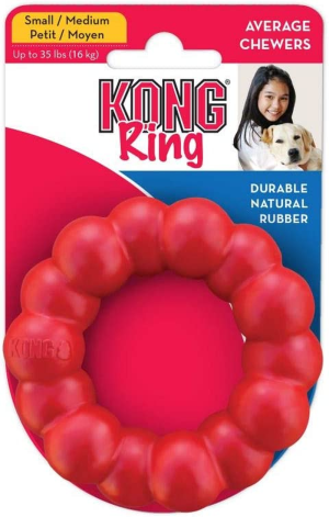 KONG – Ring – Durable Rubber Dog Chew Toy – for Small/Medium Dogs