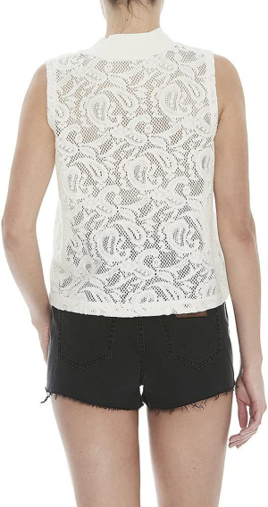 Wrangler Women’S Lydia Lace Tank, Chalk