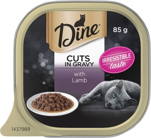 Dine Cuts in Gravy with Lamb Adult Cat Wet Food 85G X 14 Pack