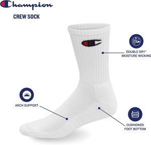 Champion Mens Double Dry Moisture Wicking Champion Logo