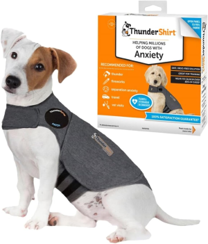 Thundershirts HGS-T01 Dog Calming and Anxiety Jacket, Small 16″-23″, Heather Grey, Small 16″-23″