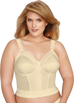 EXQUISITE FORM 5107530 Fully Slimming Wireless Back & Posture Support Longline Bra with Front Closure