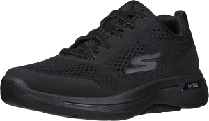 Skechers Men’S Gowalk Arch Fit-Athletic Workout Walking Shoe with Air Cooled Foam Sneaker, Black, 12 X-Wide