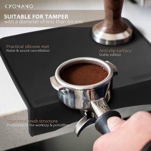 Tamper Mat Coffee Silicone Mat Food Safe Silicone Expresso Tampering Mat, Coffee Tamper Mat, Food Safe Silicone Tamper Mat Barista Tool Tamper Mat to for Barista Tool Home Kitchen Office Bar Worktop