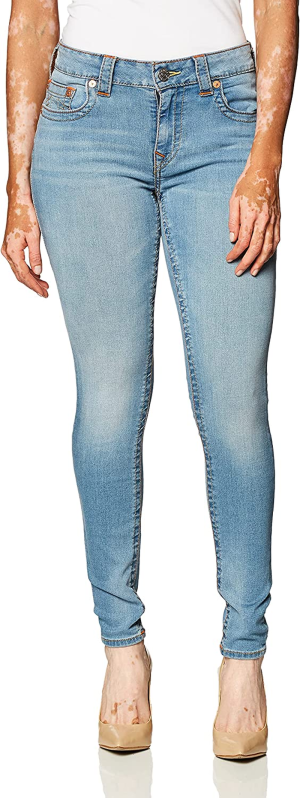 True Religion Women’S Jennie Mid Rise Curvy Fit Skinny Ankle Jean