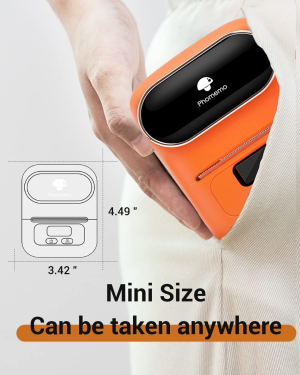 Label Maker – Phomemo-M110 Portable Bluetooth Thermal Mini Label Printer Machine, Sticker Maker, Barcode Printer, Apply to Labeling, Office, Cable, Retail, Compatible with Android & Ios System