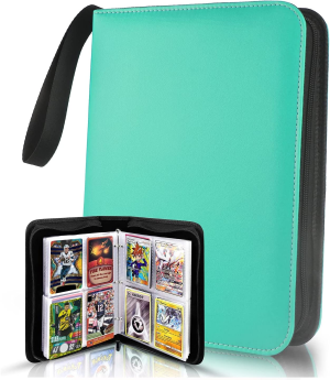 YOZOTI Card Binder for PKMN Trading Cards, 4-Pocket Pages Sleeves 400 Pockets Card Binders Holder Folder Album Book Protectors, Fit for TCG Yugioh MTG Baseball Football Cards