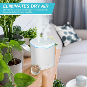 SPURUPS Humidifiers for Bedroom, 2L Cool Mist Humidifier for Bedroom, USB Portable Desk Humidifier, Quiet Ultrasonic Humidifier with 2 Mist Modes and 7-Color Light, Auto Shut-Off, for Travel & Home.