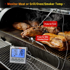 Thermopro TP17 Digital Meat Thermometer with Dual Temperature Probe Large Backlight LCD Food Thermometer with Timer for Kitchen Oven BBQ Cooking Thermometer