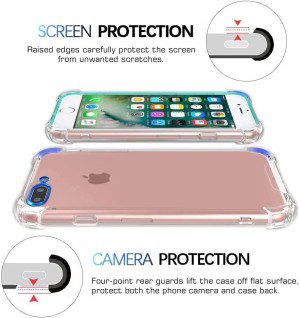 T Tersely Case Cover for Iphone 7 Plus/ 8 Plus, Soft Crystal Flexible Ultra Clear Slim TPU Bumper Case Cover with Shockproof Protective Cushion Corner for Iphone 7Plus / 8Plus (5.5 Inch)