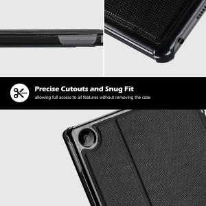 Procase Slim Case for Lenovo Tab M10 plus 2022 3Rd Gen 10.6 Inch, Shockproof Stand Folio Case –Black