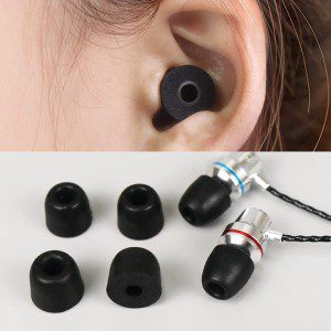 SING F LTD 9 Pairs of Memory Foam Ear Tips Earphone Buds Noise Isolation Earbuds Eartips Replacement for 4.5mm Headphone 3 Sizes S/M/L