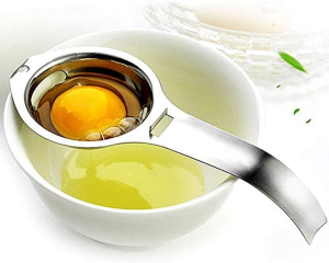 Stainless Steel Egg White Yolk Separator,Food-Grade Safety Material Egg Divider Egg Yolk Separator Spoon Kitchen Tool,Baking Gadgets, Egg Extractor