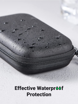 UGREEN External Hard Drive Case Bag, Travel Electronic Accessories Organizer Bag for 2.5 Inch Hard Drives, like Estern Digital, Toshiba, Seagate and Power Bank, USB Cable, Earphone, Cards and More.