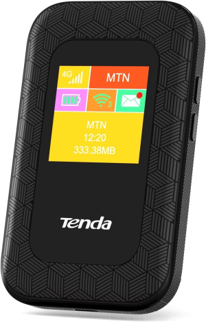 Tenda 4G185 4G LTE Mobile Wi-Fi Hotspot, 1.44″ Color Screen, 2100Mah Battery, LTE FDD B5, LTE TDD B40, 3-Year Warranty