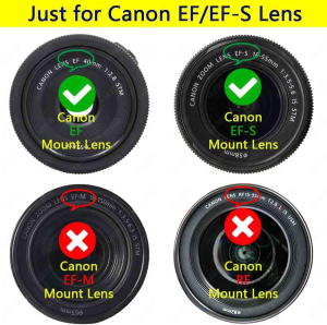 Body Cap & Rear Lens Cover for Canon EOS EF/EF-S Lens for 5D Mark IV/III/II, 6D Mark II/I, 90D 80D 77D 70D, 4000D 1500D 1300D 1200D 1100D 800D 750D 760D 700D 650D 600D 550D 500D 450D 250D 200D 100D