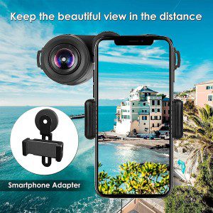 AEROKO Binoculars 10X42, BAK4 Prism HD High Power Professional Binocular Telescope, Waterproof, with Universal Phone Adapter for Photos