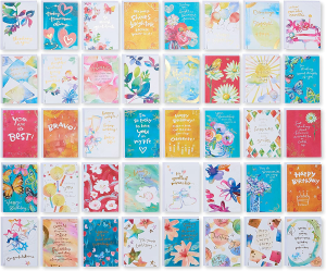 American Greetings Deluxe Birthday Card Assortment, Bright & Cheerful (40-Count)