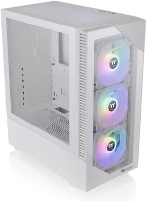 Thermaltake View 200 ARGB Tempered Glass Mid Tower Case Snow Edition, CA-1X3-00M6WN-00, White