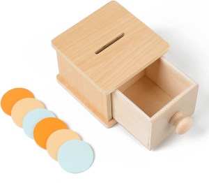 Montessori Coin Box, Imbucare Box, Object Permanence Box, Montessori Toys for 1 Year Olds, Baby Toys 12 Months, Montessori Toys, Baby Toys