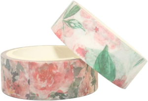 Yubbaex 10 Rolls Spring Flowers Washi Tape Set Masking Decorative Tapes (Warm Tone)